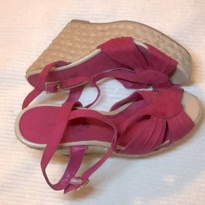 Pink Wedges . Size 9 .5